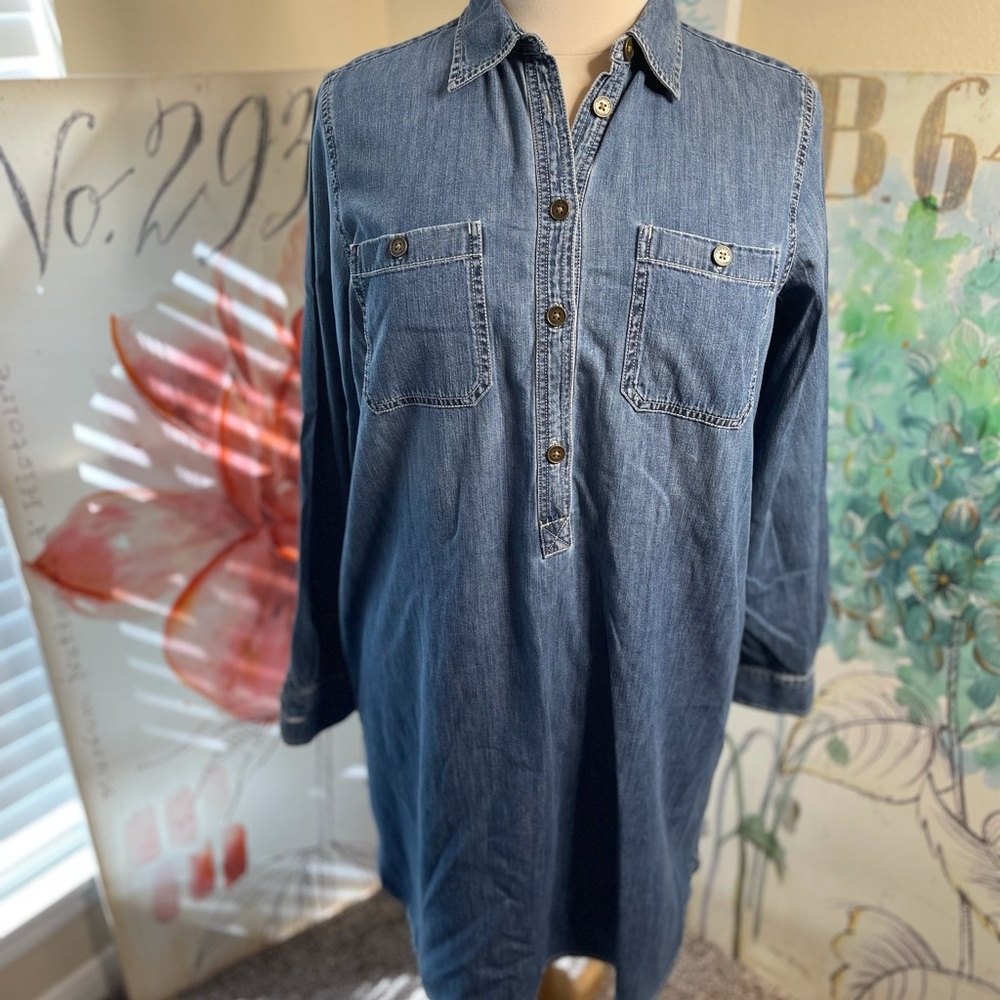 NWT•American Living Chambray Shirt Dress